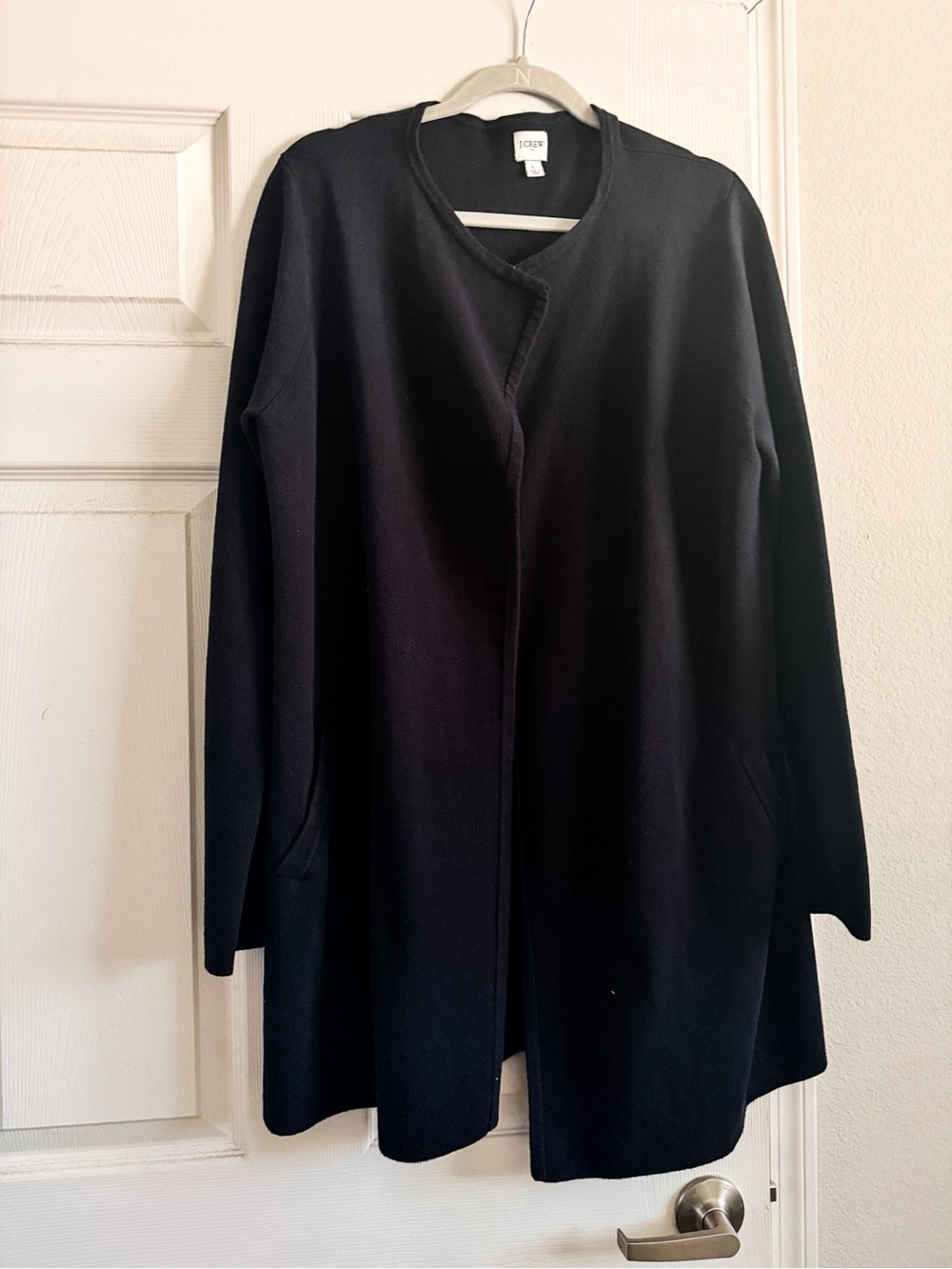 J. Crew Black Juliette Collarless Open-Front Cardigan - Picture 5 of 6